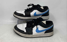 Load image into Gallery viewer, Nike Womens Air Jordan 1 Low Black Blue White Lace-Up Sneaker Shoes Size 8
