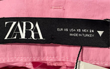 Load image into Gallery viewer, Zara Womens Pink Pleated Pockets Stretch Wide-Leg Trouser Pants Size XS
