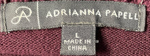 Load image into Gallery viewer, Adrianna Papell Womens Wine Color Long Sleeve Blouse Top Size Large
