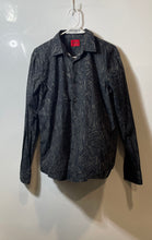 Load image into Gallery viewer, Hugo Boss Mens Black Printed Cotton Long Sleeve Slim Fit Button-Up Shirt Size M
