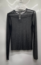 Load image into Gallery viewer, Forever 21 Womens Black Swiss Dot Mesh Sheer Long Sleeve Blouse Top Size M
