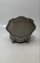 Load image into Gallery viewer, Silver-Tone Plated Lion Paw Feet Ornate Velvet Lined Jewelry Trinket Box
