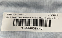 Load image into Gallery viewer, Karl Lagerfeld Mens Light Blue Short Sleeve Collared Pullover Polo Shirt Size M
