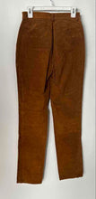Load image into Gallery viewer, Ripple Creek Womens Brown Leather Flat Front Straight Leg Ankle Pants Size M
