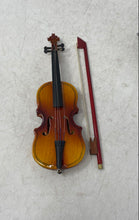 Load image into Gallery viewer, Brown Black Solid Musical Instrument Wooden Miniature Violin With Hard Case
