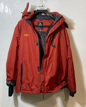 Load image into Gallery viewer, Wantdo Mens Dark Orange Red Hooded Full-Zip Pockets Windbreaker Jacket Size XL
