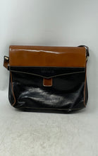 Load image into Gallery viewer, Bettina Womens Black Brown Leather Inner Pocket Adjustable Strap Shoulder Bag

