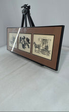 Load image into Gallery viewer, Signed Artwork Framed Pencil Illustration Trio Douglas Ratchford Framed Print
