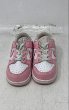 Load image into Gallery viewer, Nike Kids Dunk Low FB9107-125 White Pink Leather Slip-On Sneaker Shoes Size 7C
