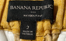 Load image into Gallery viewer, Banana Republic Womens Dark Yellow Elastic Waistband Hayden Cropped Pants Size 2
