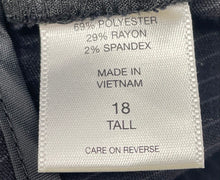 Load image into Gallery viewer, New York &amp; Company Womens Blue Striped Flat Front Stretch Dress Pants Sz 18 Tall
