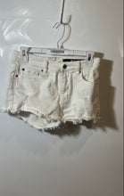 Load image into Gallery viewer, A/X Armani Exchange J59 Womens White Denim Pockets Shirty Cut-Off Shorts Size 27
