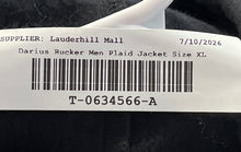 Load image into Gallery viewer, Darius Rucker Mens Black White Plaid Miami Hurricanes Hooded Jacket Size XL
