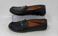 Load image into Gallery viewer, Coach Womens Mavis Black Leather Slip-On Moc Toe Loafer Flats Size 5
