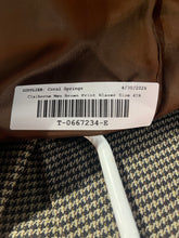 Load image into Gallery viewer, Claiborne Mens Brown Houndstooth Long Sleeve Notch Lapel Three Button Blazer 41R
