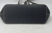 Load image into Gallery viewer, Darcy Marky Womens Black Leather Stitching Double Handle Shoulder Tote Purse
