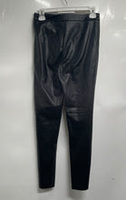 Load image into Gallery viewer, Zara Womens Black Faux Leather Flat Front High-Rise Skinny Leg Ankle Pants Sz S
