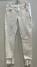 Load image into Gallery viewer, Sam Edelman Womens White Denim Raw Hem The Kitten Ankle Skinny Leg Jeans Size 29
