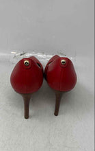 Load image into Gallery viewer, Michael Kors Womens Red Leather Pointed Toe Slip-On Pump Heels Size 8M
