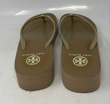 Load image into Gallery viewer, Authentic Tory Burch Womens Brown Slip-On Platform Flip-Flop Sandals Size 9M
