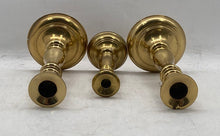 Load image into Gallery viewer, Set Of 3 Pcs Gold-Tone Collectible Home Decor Taper Candlestick Holder
