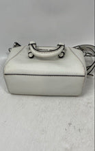 Load image into Gallery viewer, Michael Kors Womens Ciara XS White Leather Detachable Strap Small Satchel Bag
