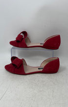 Load image into Gallery viewer, Nine West Womens Shoreside Red Leather Pointed Toe Slip-On D'Orsay Flats Size 8M
