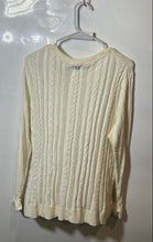 Load image into Gallery viewer, A New Day Womens White Cable-Knit Long Sleeve Crew Neck Pullover Sweater Size XL
