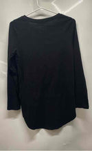 Load image into Gallery viewer, Saks Fifth Avenue Womens Black Cotton Long Sleeve Round Neck Tunic Top Size S
