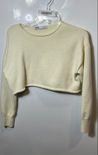 Load image into Gallery viewer, Zara Womens Beige Long Sleeve Round Neck Cropped Pullover Sweater Size S
