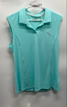Load image into Gallery viewer, Puma Womens Light Green Sleeveless Collared Regular Fit Polo Shirt Size XL
