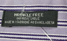 Load image into Gallery viewer, Kenneth Cole Reaction Mens Purple Striped Wrinkle Free Dress Shirt Size XL
