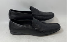 Load image into Gallery viewer, Bruno Magli Mens Black Leather Slip-On Round Toe Penny Loafer Shoes Size 12M
