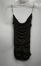 Load image into Gallery viewer, Zara Womens Green Sleeveless Ruched Draped Mini Dress Size Small
