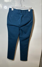 Load image into Gallery viewer, Loft Womens Blue Zipper Pockets High Waist Skinny Leg Ankle Pants Size 4
