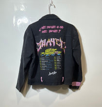 Load image into Gallery viewer, Loud And Live Womens Black Printed Long Sleeve Full-Zip Denim Jacket Size XS
