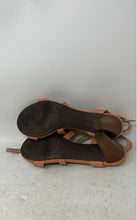 Load image into Gallery viewer, Adrienne Vittadini Womens Orange Leather Block Heel Strappy Sandals Size 8
