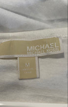 Load image into Gallery viewer, Michael Kors Womens White Short Sleeve Round Neck Blouse Top Size Medium
