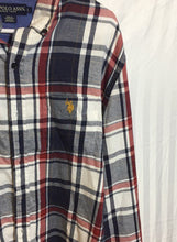 Load image into Gallery viewer, U.S. Polo Assn Mens Multicolor Plaid Long Sleeve Button-Up Shirt Size L
