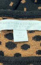Load image into Gallery viewer, New York &amp; Company Womens Brown Black Long Sleeve Pullover Sweater Dress Size XS
