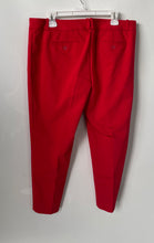 Load image into Gallery viewer, Liz Claiborne Womens Red Flat Front Classic Fit Straight Leg Ankle Pants Size 14
