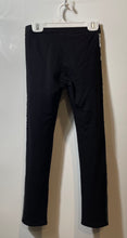 Load image into Gallery viewer, H&amp;M Girls Black Sequin Stripe Pull On Elastic Waist Ankle Pants Size 8-9 Years
