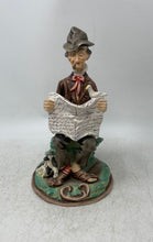 Load image into Gallery viewer, Vintage Ceramic Papa Hemingway Harry H R Stoneback Old Man Pipe Newspaper Statue
