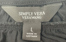 Load image into Gallery viewer, Authentic Simply Vera Vera Wang Womens Black Pleated Blouse Top Size L
