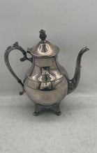 Load image into Gallery viewer, Vintage F.B. Rogers Silver-Tone Ornate Handle Footed Hinged Lid Coffee Teapot
