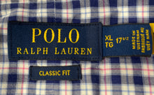 Load image into Gallery viewer, Polo Ralph Lauren Mens Multicolor Plaid Classic Fit Dress Shirt Size XL 17.5
