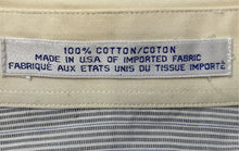 Load image into Gallery viewer, Perry Ellis Portfolio Mens Blue White Striped French Cuff Dress Shirt Size 16.5
