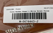 Load image into Gallery viewer, Steve Madden Womens White Brown Cowprint Bottom Studs Pockets Crossbody Bag
