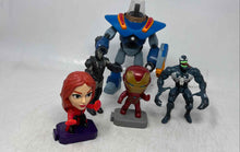 Load image into Gallery viewer, Lot Of 5 Pcs Marvel Characters Dome Diddy Dome Iron Man &amp; Others Action Figures
