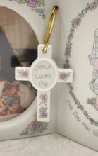 Load image into Gallery viewer, Precious Moments Porcelain Communion Girl Book Photo Frame With Hanging Cross
